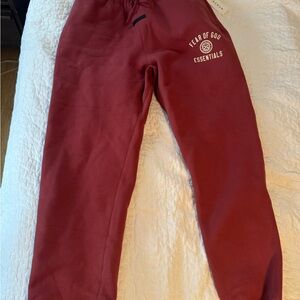 Fear of God Essentials Maroon Sweatpants